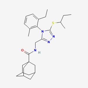 molecular formula C27H38N4OS B2900046 N-[[5-butan-2-ylsulfanyl-4-(2-ethyl-6-methylphenyl)-1,2,4-triazol-3-yl]methyl]adamantane-1-carboxamide CAS No. 476443-14-8