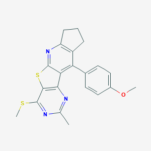 methyl 4-[2-methyl-4-(methylsulfanyl)-8,9-dihydro-7H-cyclopenta[5',6']pyrido[3',2':4,5]thieno[3,2-d]pyrimidin-10-yl]phenyl ether