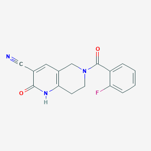 6-(2-Fluorobenzoyl)-2-oxo-1,2,5,6,7,8-hexahydro-1,6-naphthyridine-3-carbonitrile