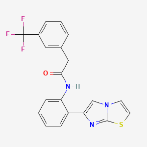 N-(2-(imidazo[2,1-b]thiazol-6-yl)phenyl)-2-(3-(trifluoromethyl)phenyl)acetamide