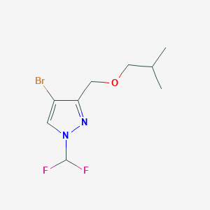 molecular formula C9H13BrF2N2O B2900059 4-bromo-1-(difluoromethyl)-3-(isobutoxymethyl)-1H-pyrazole CAS No. 1856020-14-8