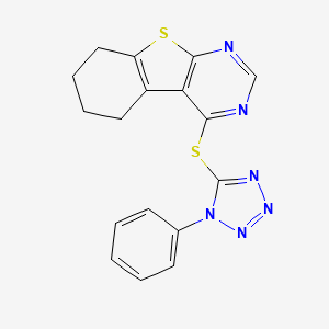 4-(1-Phenyltetrazol-5-yl)sulfanyl-5,6,7,8-tetrahydro-[1]benzothiolo[2,3-d]pyrimidine