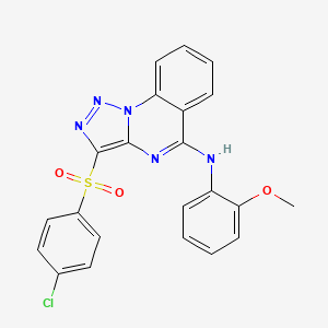 3-[(4-chlorophenyl)sulfonyl]-N-(2-methoxyphenyl)[1,2,3]triazolo[1,5-a]quinazolin-5-amine