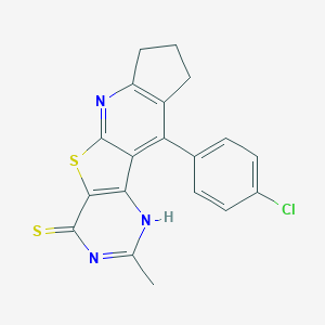 10-(4-chlorophenyl)-2-methyl-8,9-dihydro-3H-cyclopenta[5',6']pyrido[3',2':4,5]thieno[3,2-d]pyrimidine-4(7H)-thione