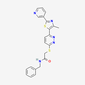 N-benzyl-2-((6-(4-methyl-2-(pyridin-3-yl)thiazol-5-yl)pyridazin-3-yl)thio)acetamide