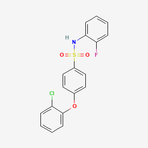 4-(2-chlorophenoxy)-N-(2-fluorophenyl)benzenesulfonamide