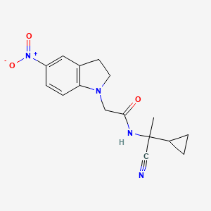 N-(1-cyano-1-cyclopropylethyl)-2-(5-nitro-2,3-dihydro-1H-indol-1-yl)acetamide