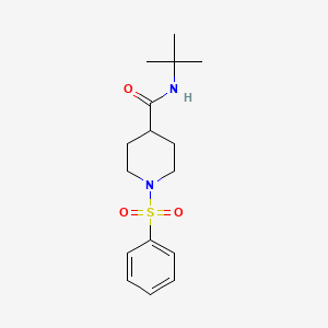 N-(tert-butyl)-1-(phenylsulfonyl)-4-piperidinecarboxamide