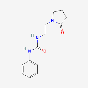molecular formula C13H17N3O2 B2900089 1-[2-(2-Oxopyrrolidin-1-yl)ethyl]-3-phenylurea CAS No. 95356-60-8
