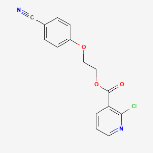 molecular formula C15H11ClN2O3 B2900103 2-(4-Cyanophenoxy)ethyl 2-chloropyridine-3-carboxylate CAS No. 1223060-10-3