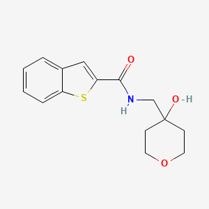 molecular formula C15H17NO3S B2900104 N-[(4-hydroxyoxan-4-yl)methyl]-1-benzothiophene-2-carboxamide CAS No. 1436171-31-1