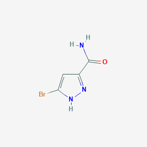 molecular formula C4H4BrN3O B2900105 5-Bromo-1H-pyrazole-3-carboxamide CAS No. 1927872-30-7