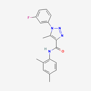 molecular formula C18H17FN4O B2900116 N-(2,4-dimethylphenyl)-1-(3-fluorophenyl)-5-methyl-1H-1,2,3-triazole-4-carboxamide CAS No. 866872-09-5