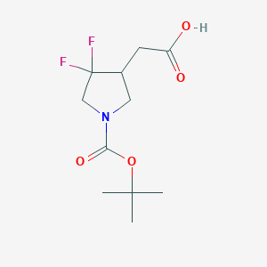 2-(1-(Boc)-4,4-difluoropyrrolidin-3-yl)acetic acid