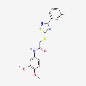 N-(3,4-dimethoxyphenyl)-2-((3-(m-tolyl)-1,2,4-thiadiazol-5-yl)thio)acetamide