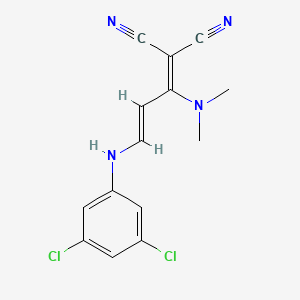 2-[3-(3,5-Dichloroanilino)-1-(dimethylamino)-2-propenylidene]malononitrile