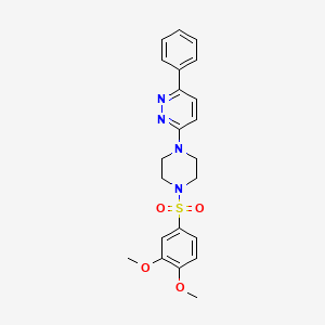 3-(4-((3,4-Dimethoxyphenyl)sulfonyl)piperazin-1-yl)-6-phenylpyridazine