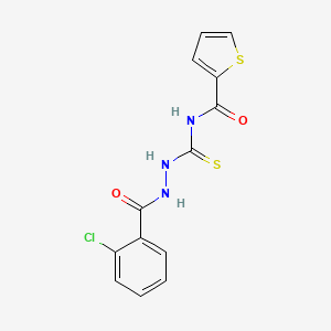 N-{[2-(2-chlorobenzoyl)hydrazino]carbothioyl}-2-thiophenecarboxamide