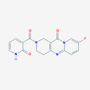 molecular formula C17H13FN4O3 B2900146 8-fluoro-2-(2-hydroxynicotinoyl)-3,4-dihydro-1H-dipyrido[1,2-a:4',3'-d]pyrimidin-11(2H)-one CAS No. 2034275-90-4