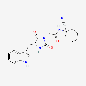 molecular formula C21H23N5O3 B2900148 N-(1-cyanocyclohexyl)-2-[4-(1H-indol-3-ylmethyl)-2,5-dioxoimidazolidin-1-yl]acetamide CAS No. 1008972-51-7