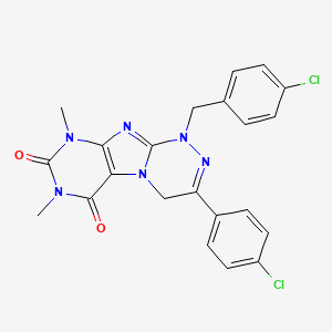 1-(4-chlorobenzyl)-3-(4-chlorophenyl)-7,9-dimethyl-7,9-dihydro-[1,2,4]triazino[3,4-f]purine-6,8(1H,4H)-dione