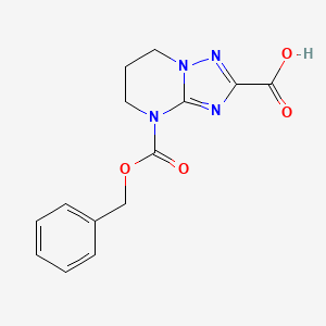 4-Phenylmethoxycarbonyl-6,7-dihydro-5H-[1,2,4]triazolo[1,5-a]pyrimidine-2-carboxylic acid
