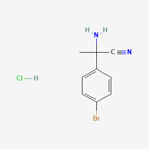 2-Amino-2-(4-bromophenyl)propanenitrile hydrochloride