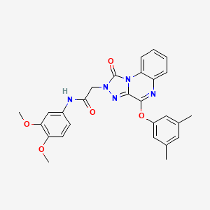 N-(3,4-dimethoxyphenyl)-2-(4-(3,5-dimethylphenoxy)-1-oxo-[1,2,4]triazolo[4,3-a]quinoxalin-2(1H)-yl)acetamide