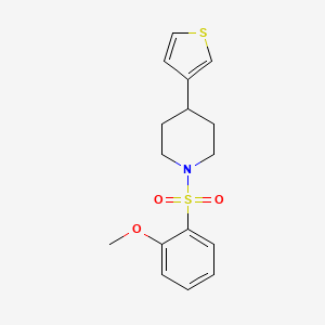 1-((2-Methoxyphenyl)sulfonyl)-4-(thiophen-3-yl)piperidine
