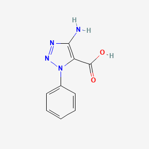 molecular formula C9H8N4O2 B2900183 4-Amino-1-phenyl-1H-1,2,3-triazole-5-carboxylic acid CAS No. 1494183-95-7