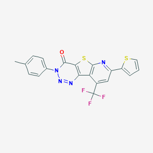 molecular formula C20H11F3N4OS2 B290019 3-(4-methylphenyl)-7-(2-thienyl)-9-(trifluoromethyl)pyrido[3',2':4,5]thieno[3,2-d][1,2,3]triazin-4(3H)-one 