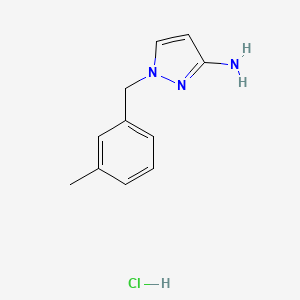 molecular formula C11H14ClN3 B2900190 1-(3-Methylbenzyl)-1H-pyrazol-3-amine hydrochloride CAS No. 1185573-90-3
