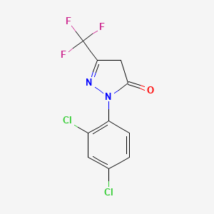 molecular formula C10H5Cl2F3N2O B2900191 2-(2,4-dichlorophenyl)-5-(trifluoromethyl)-2,4-dihydro-3H-pyrazol-3-one CAS No. 189005-28-5