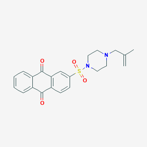 molecular formula C22H22N2O4S B2900194 2-((4-(2-Methylallyl)piperazin-1-yl)sulfonyl)anthracene-9,10-dione CAS No. 900136-85-8