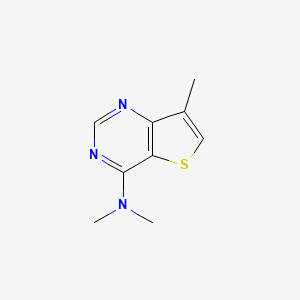 molecular formula C9H11N3S B2900202 N,N,7-trimethylthieno[3,2-d]pyrimidin-4-amine CAS No. 676546-12-6