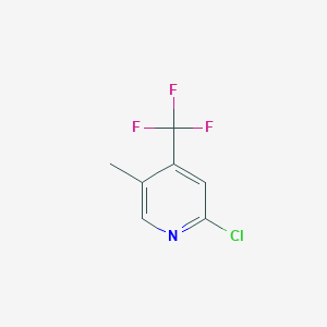 molecular formula C7H5ClF3N B2900213 2-Chloro-5-methyl-4-(trifluoromethyl)pyridine CAS No. 326894-70-6