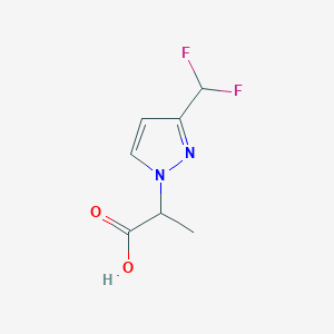molecular formula C7H8F2N2O2 B2900219 2-[3-(difluoromethyl)-1H-pyrazol-1-yl]propanoic acid CAS No. 1823791-94-1