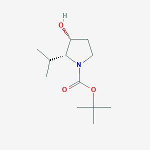 molecular formula C12H23NO3 B2900221 Tert-butyl (2R,3R)-3-hydroxy-2-propan-2-ylpyrrolidine-1-carboxylate CAS No. 1932374-53-2