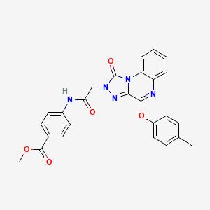 methyl 4-({[4-(4-methylphenoxy)-1-oxo[1,2,4]triazolo[4,3-a]quinoxalin-2(1H)-yl]acetyl}amino)benzoate