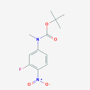 molecular formula C12H15FN2O4 B2900228 Tert-butyl N-(3-fluoro-4-nitrophenyl)-N-methylcarbamate CAS No. 1881289-41-3