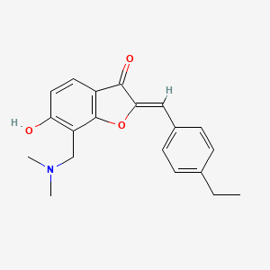 molecular formula C20H21NO3 B2900237 (Z)-7-((dimethylamino)methyl)-2-(4-ethylbenzylidene)-6-hydroxybenzofuran-3(2H)-one CAS No. 896070-48-7