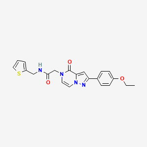 molecular formula C21H20N4O3S B2900244 2-[2-(4-ethoxyphenyl)-4-oxopyrazolo[1,5-a]pyrazin-5(4H)-yl]-N-(2-thienylmethyl)acetamide CAS No. 941876-63-7