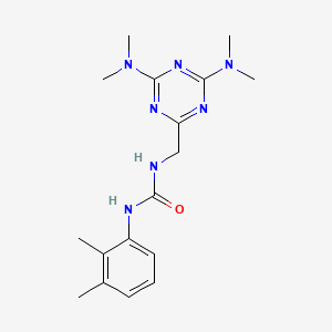 molecular formula C17H25N7O B2900245 1-((4,6-Bis(dimethylamino)-1,3,5-triazin-2-yl)methyl)-3-(2,3-dimethylphenyl)urea CAS No. 2034413-26-6