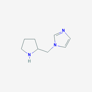 molecular formula C8H13N3 B2900249 1-(pyrrolidin-2-ylmethyl)-1H-imidazole CAS No. 1177355-18-8
