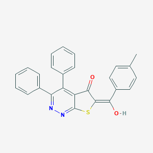 molecular formula C26H18N2O2S B290025 (6Z)-6-[hydroxy-(4-methylphenyl)methylidene]-3,4-diphenylthieno[2,3-c]pyridazin-5-one 