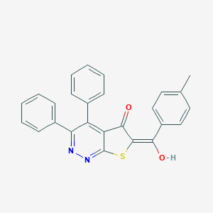 (6Z)-6-[hydroxy-(4-methylphenyl)methylidene]-3,4-diphenylthieno[2,3-c]pyridazin-5-one