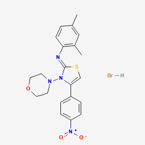 (Z)-2,4-dimethyl-N-(3-morpholino-4-(4-nitrophenyl)thiazol-2(3H)-ylidene)aniline hydrobromide