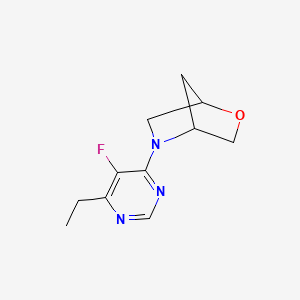 molecular formula C11H14FN3O B2900259 5-(6-Ethyl-5-fluoropyrimidin-4-yl)-2-oxa-5-azabicyclo[2.2.1]heptane CAS No. 2034513-61-4