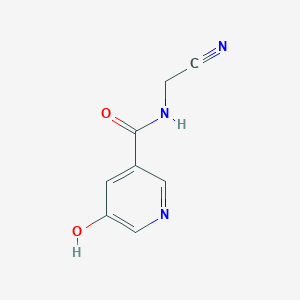 molecular formula C8H7N3O2 B2900261 N-(cyanomethyl)-5-hydroxypyridine-3-carboxamide CAS No. 1339054-71-5