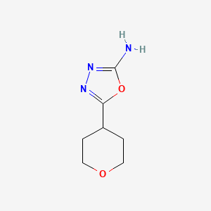 molecular formula C7H11N3O2 B2900263 5-(Oxan-4-yl)-1,3,4-oxadiazol-2-amine CAS No. 1340177-79-8